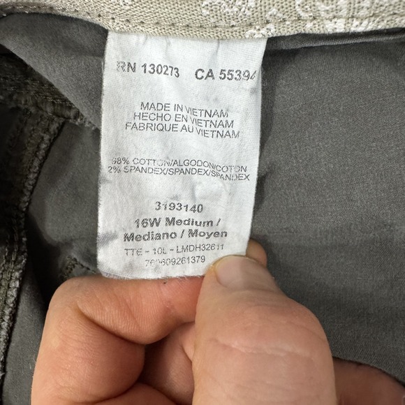 Lee Skimmer Pants Womens Plus 16W Green Capri Flex Comfort Cargo Utility Hiking - Picture 3 of 14